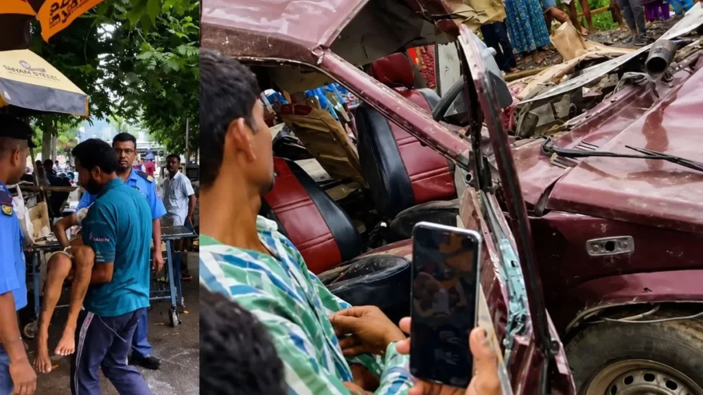 मुर्शिदाबाद में ट्रेन से टकराई स्कूल वैन