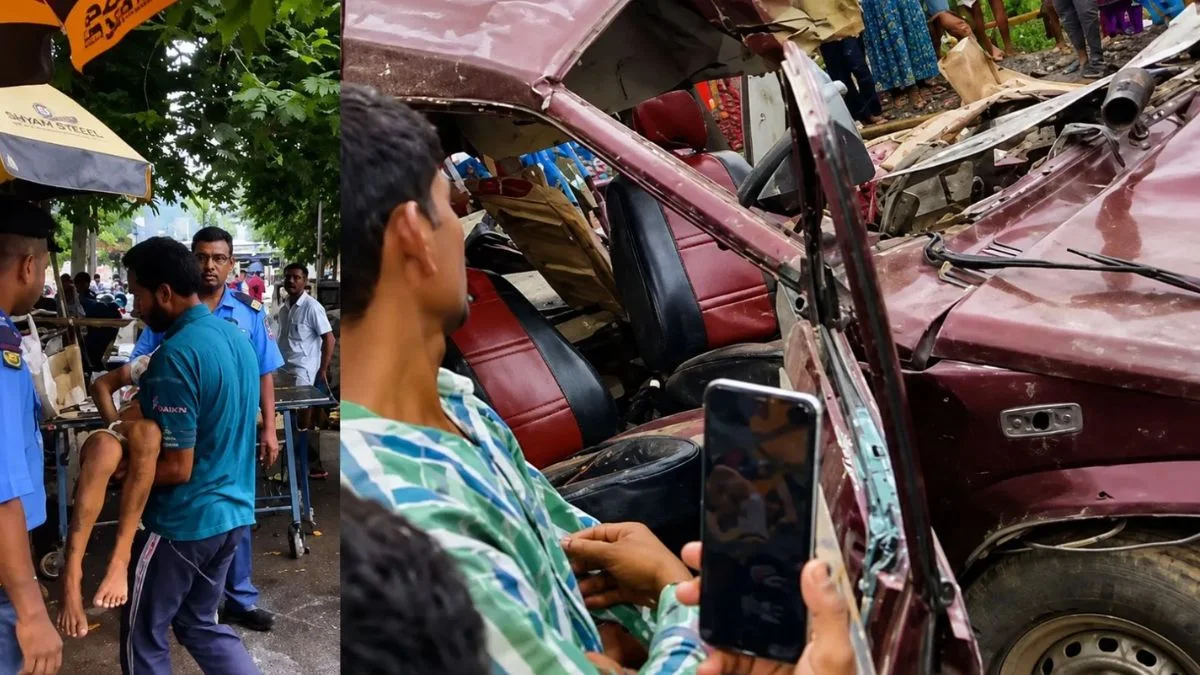 मुर्शिदाबाद में ट्रेन से टकराई स्कूल वैन