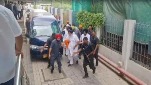 Sukhbir Badal attacked