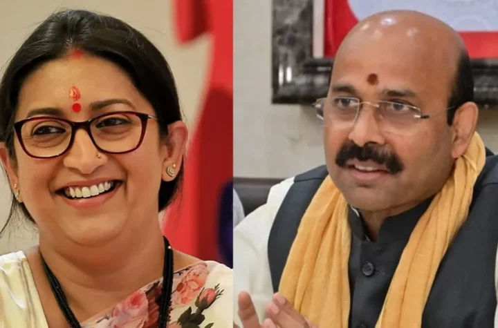 स्मृति ईरानी और हरीश द्विवेदी