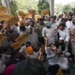 AAP Protest against ED